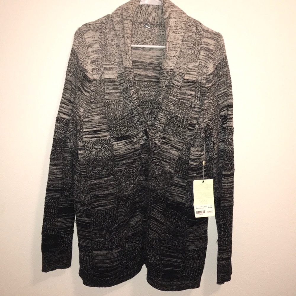 Long ombré grandpa style cardigan